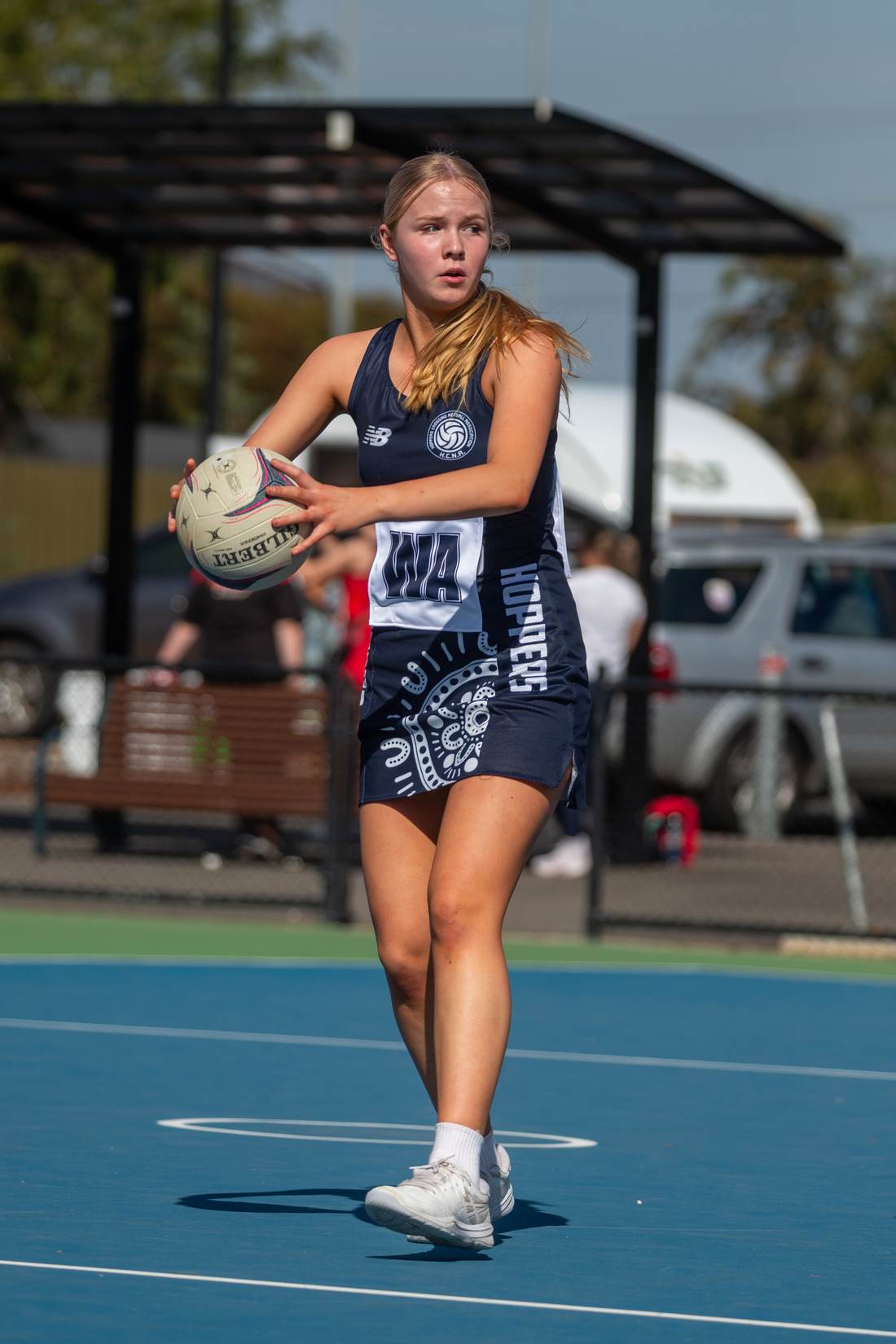 The Hoppers dress featuring the HCNA Indigenous artwork